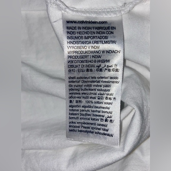 2/49$ Men’s Calvin Klein 100%‎ cotton white Polo with black detailing size large - Picture 6 of 12